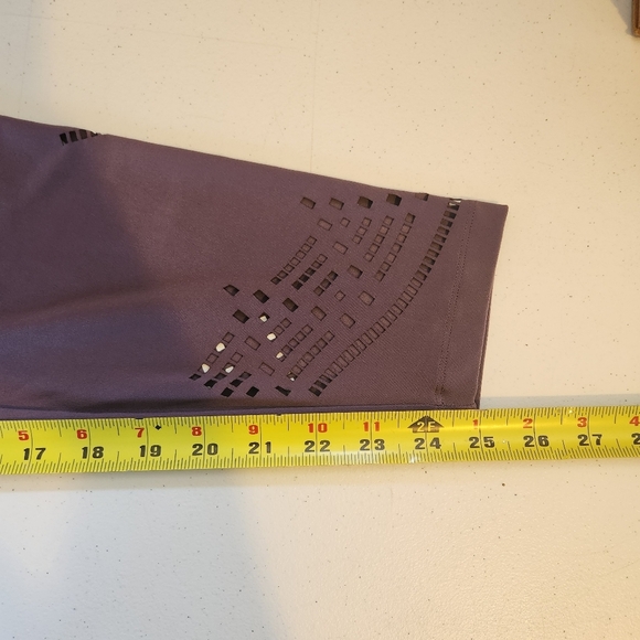 Sympli Deco Capri Pants Womens Size 6 Slim Leg Purple High Rise Stretch Pull On - Picture 10 of 10